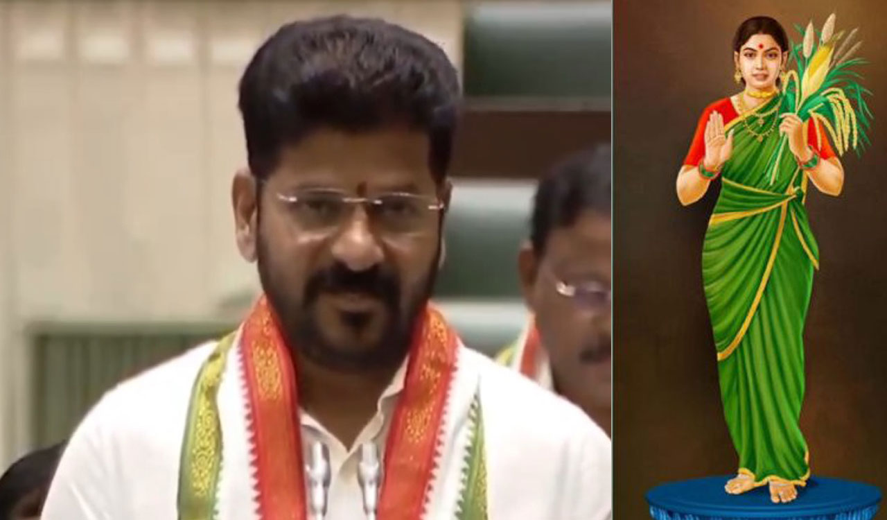 Despite fierce criticism, Congress defends redesigned Telangana Thalli statue