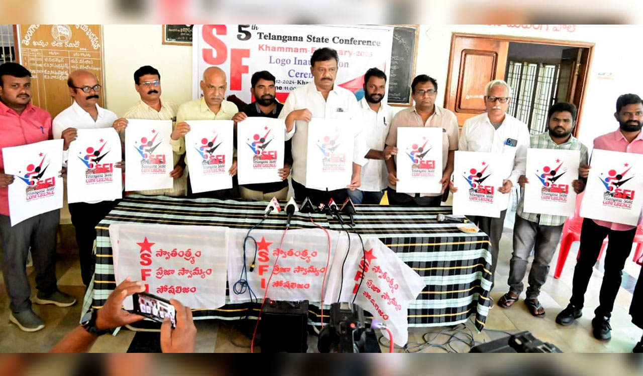 Khammam to host SFI Telangana State Conference in next February, logo released