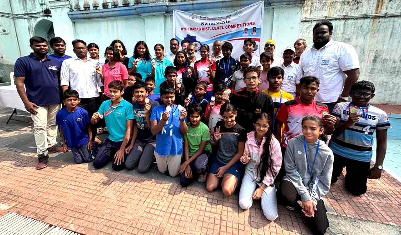 Shivani Karra dominates CM Cup with dual Swimming titles at LB Stadium