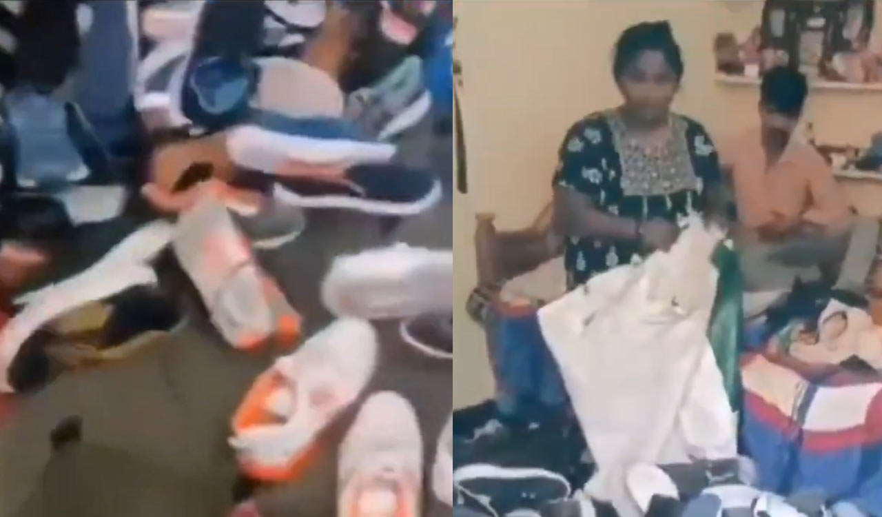 Watch: Hyderabad couple caught stealing footwear