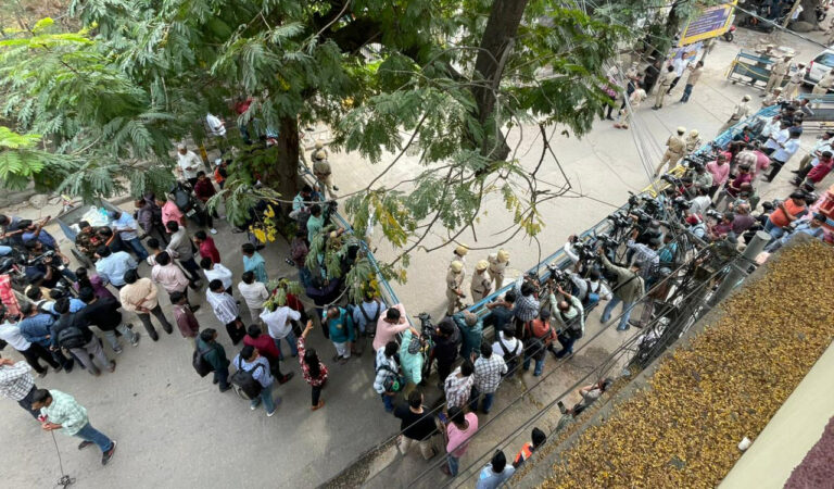The actor, who was summoned by the police in connection with a stampede incident during screening of ‘Pusha 2: The Rule’ movie at Sandhya Theatre, arrived at Chikkadpally Police Station in Ashok Nagar at 11.05 am here on Tuesday.