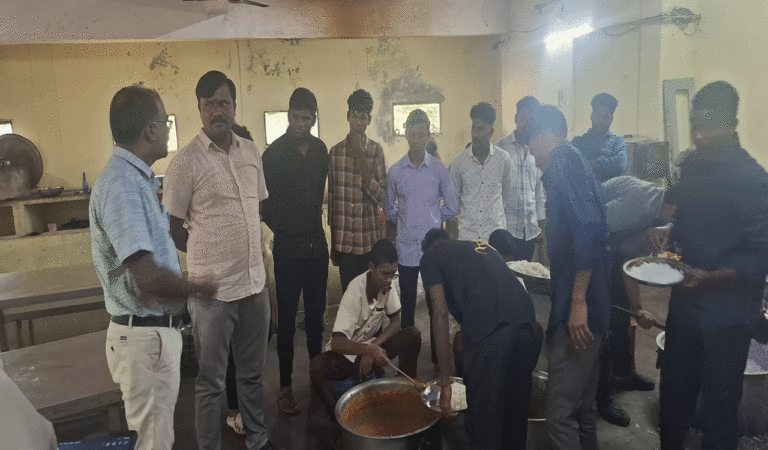 BRSV activists led by district coordinator Ponnam Anil Kumar Goud visited about 10 schools and inspected the problems and facilities being provided to students.