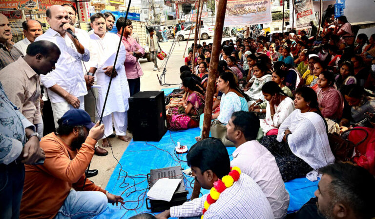 Chintha Prabhakar said that Chief Minister A Revanth Reddy came to power promising to power promises to fulfill all their demands before the elections.