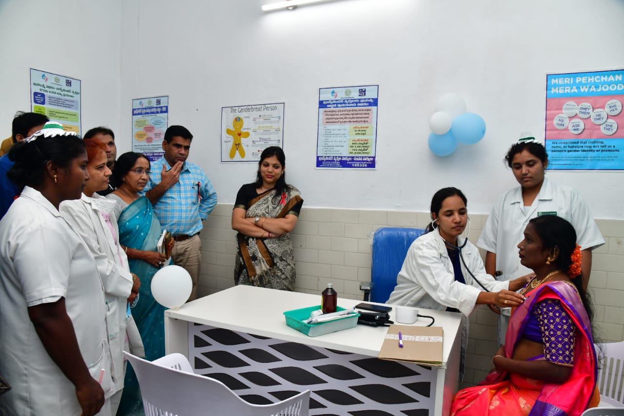 Collector Pamela Satpathy Examining The Treatment Being Provided To A Transgender Person In Transgender Clinic Opened In District Headquarter Hospital On Monday. 110