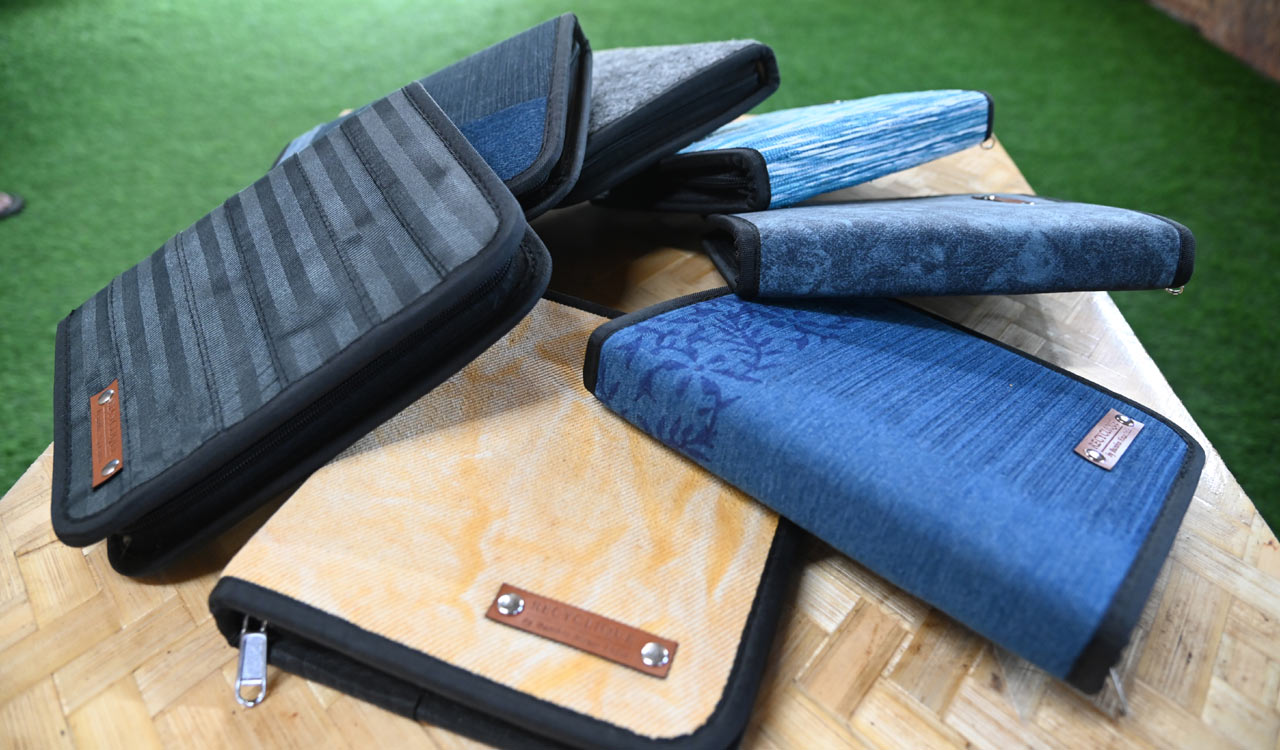 Hyderabad women craft eco-friendly articles from discarded denims and seat belts