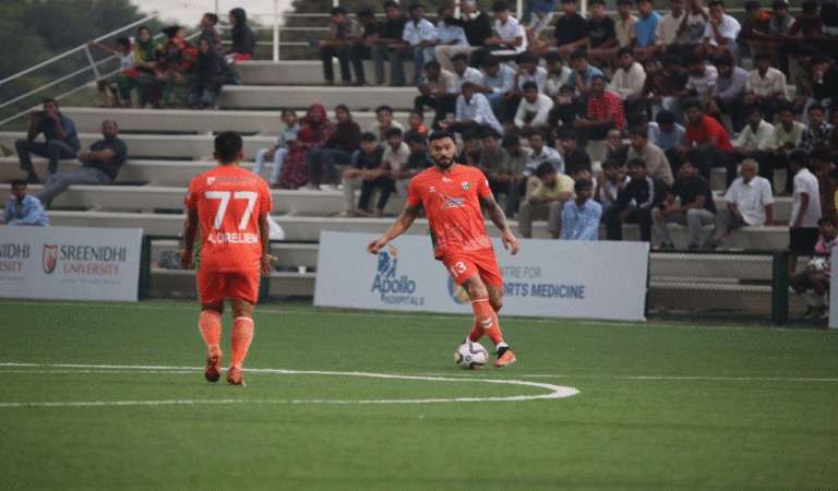 Faysal Shayesteh opened the scoring for the Deccan Warriors with an inch-perfect free-kick in the 23rd minute, while Angel Orelien doubled the lead in the 72nd minute. The visitors managed a late consolation goal in the 91st minute through a volley from Gogou.
