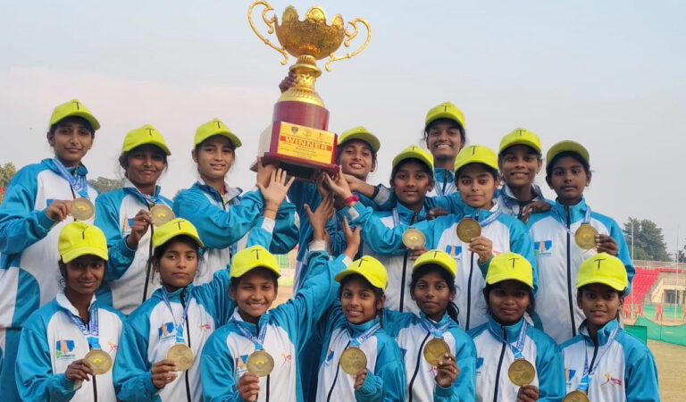 Telangana's girls team lifts trophy in Sub Junior National Softball Championship