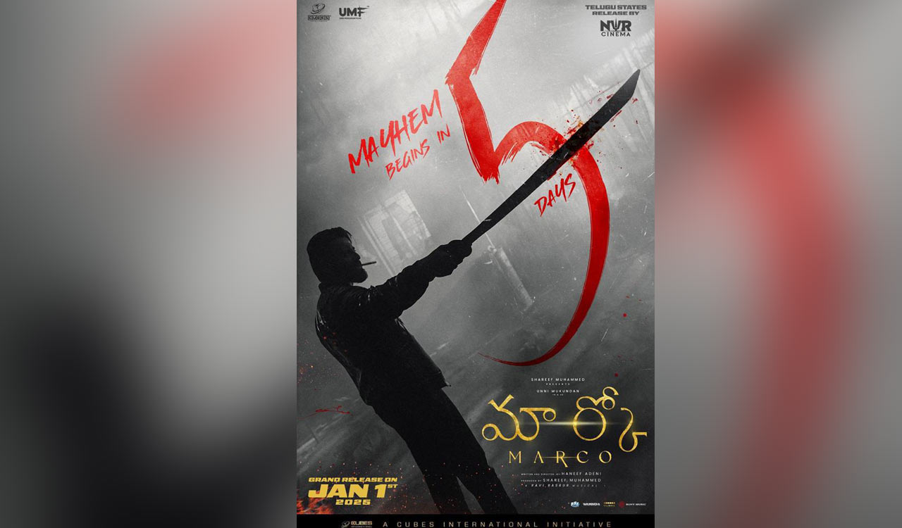 Most violent Indian film ‘Marco’ gears up for Telugu release on January 1