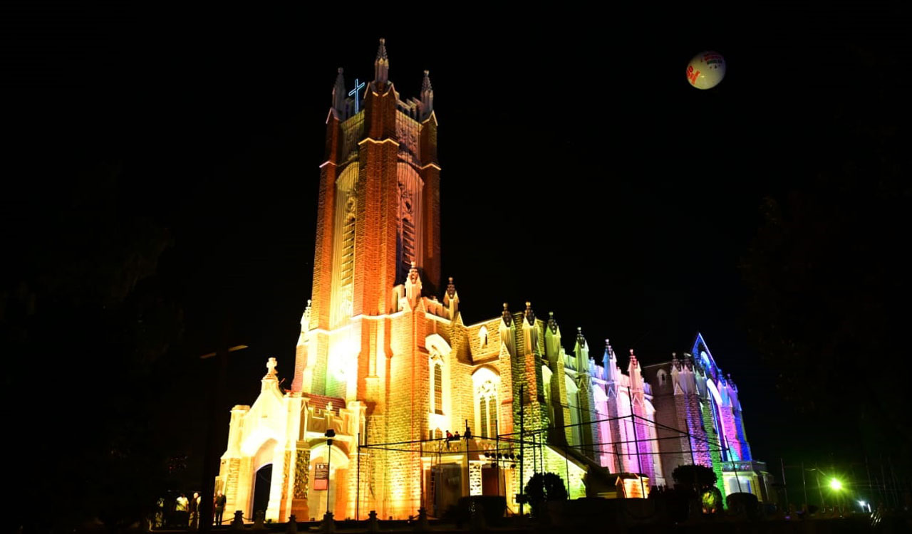 Medak Church decked up for Christmas; CM to attend celebrations ...