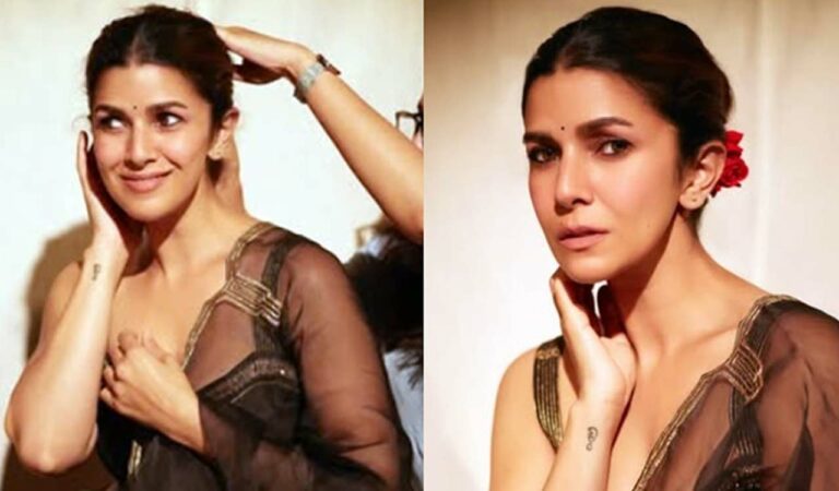 On Saturday, the ‘Dasvi’ actress posted a series of pictures on her Instagram, showcasing herself in an elegant black saree. She also shared videos of herself striking different poses for the camera. Alongside the pictures, Kaur wrote, “Every saree tells a story. Can you read mine? #worldsareeday.”