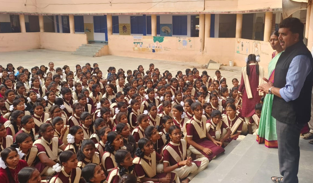 Students protest as principal forces them to wash her clothes, car in Sangareddy Govt residential school