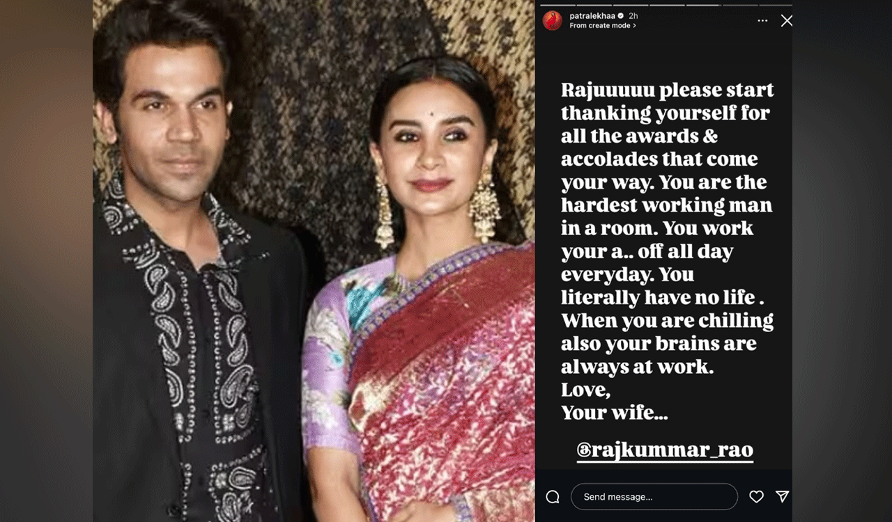 Patralekhaa to husband Rajkummar Rao: You are the hardest working man in a room