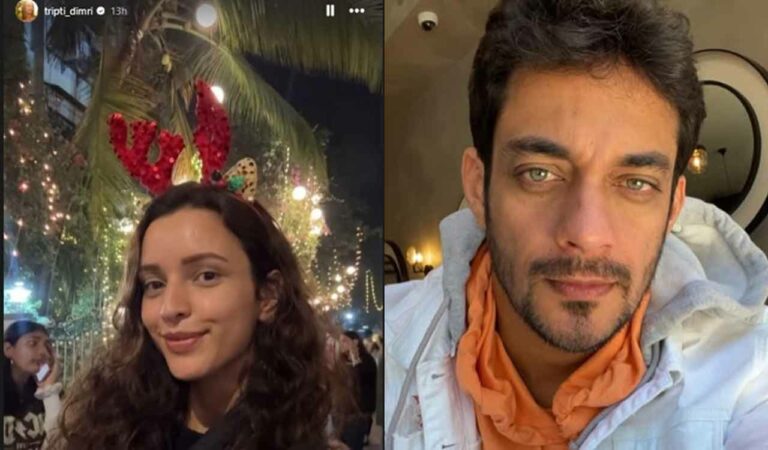 triptii dimri and bf sam merchant embrace christmas magic on mumbais lit streets