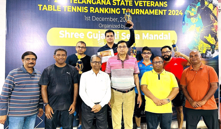 In the finals, Zubair triumphed over G Tirthadip of GSM 11-7, 8-11, 11-6, 11-9 to emerge as the champion, while in the hard-fought women’s final, Shoba edged past I Vinuta of HDTTA 11-7, 6-11, 11-6, 9-11, 11-9.