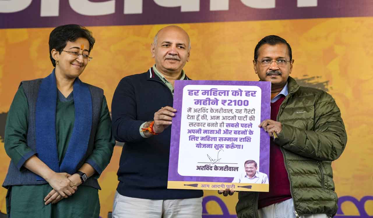 Assembly polls: Arvind Kejriwal unveils AAP’s 15 guarantees for Delhiites