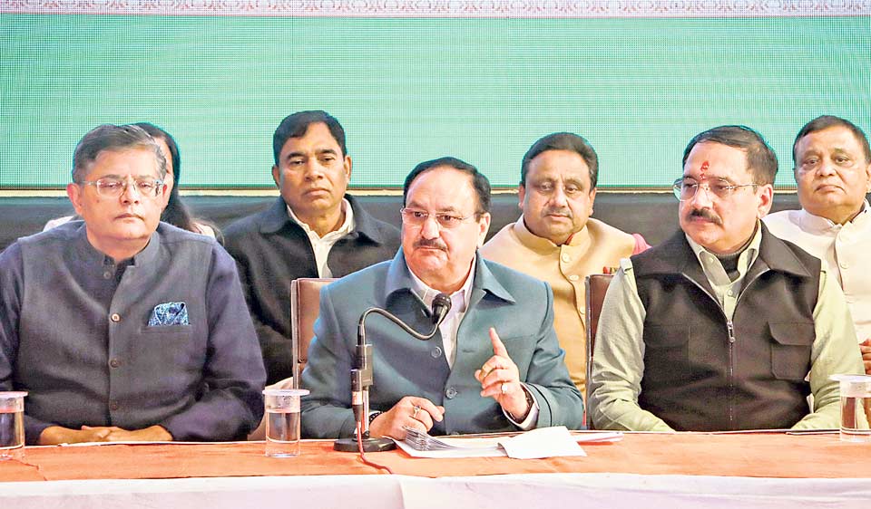 BJP releases manifesto for Delhi polls, goes all out to woo woman voters with freebies