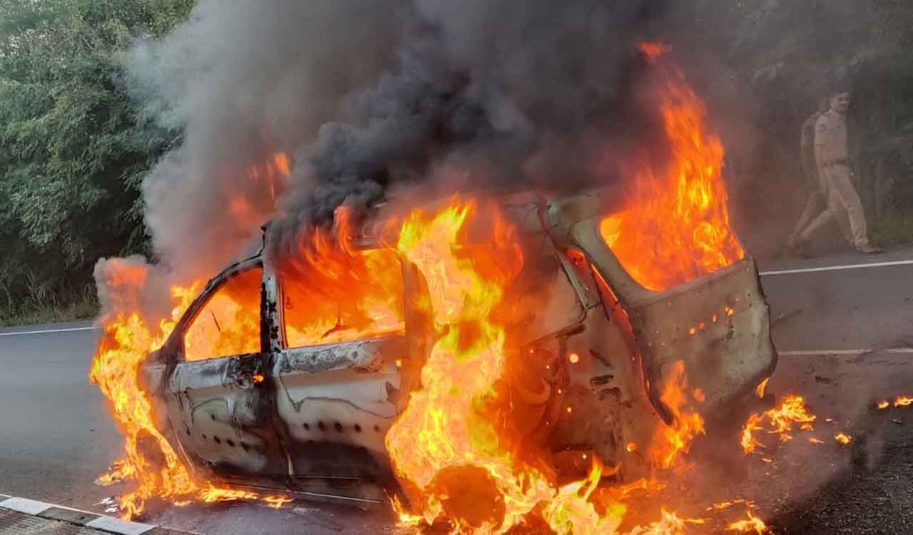 Hyderabad: Man driving CNG car charred to death after vehicle catches fire