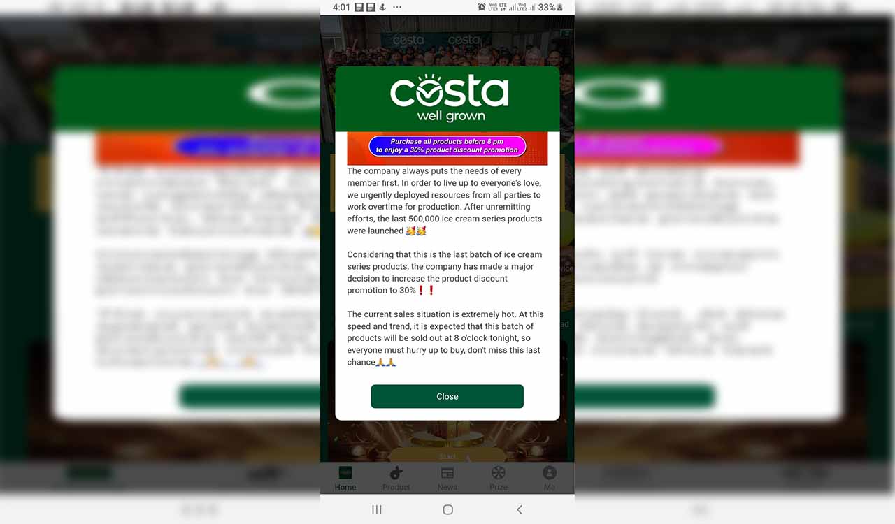 Telangana: Online investment app Costa goes offline overnight, leaving thousands in shock