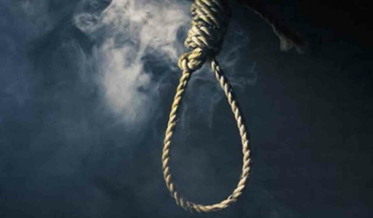 Hanging from ceiling