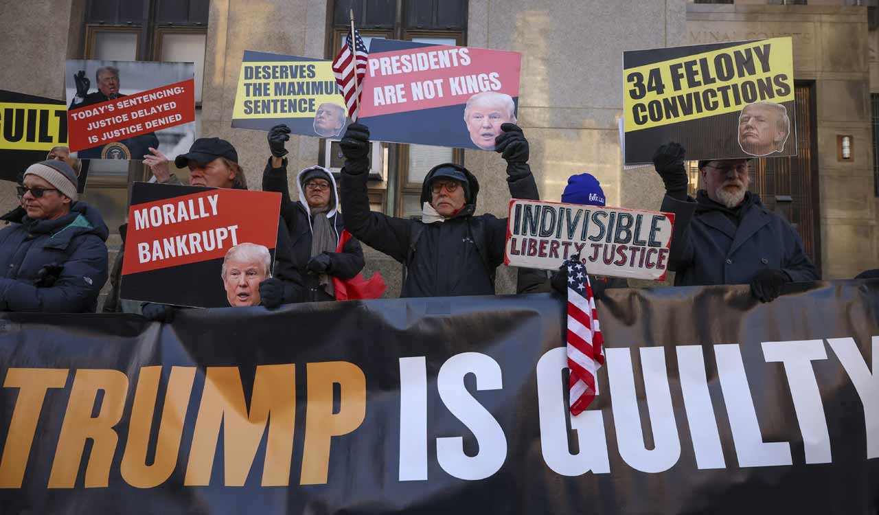 Trump convicted in hush money case, but without jail term or fine