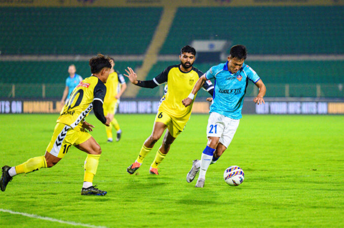 FC Goa's Udanta Singh in action against Hyderabad FC. Photo: ISL