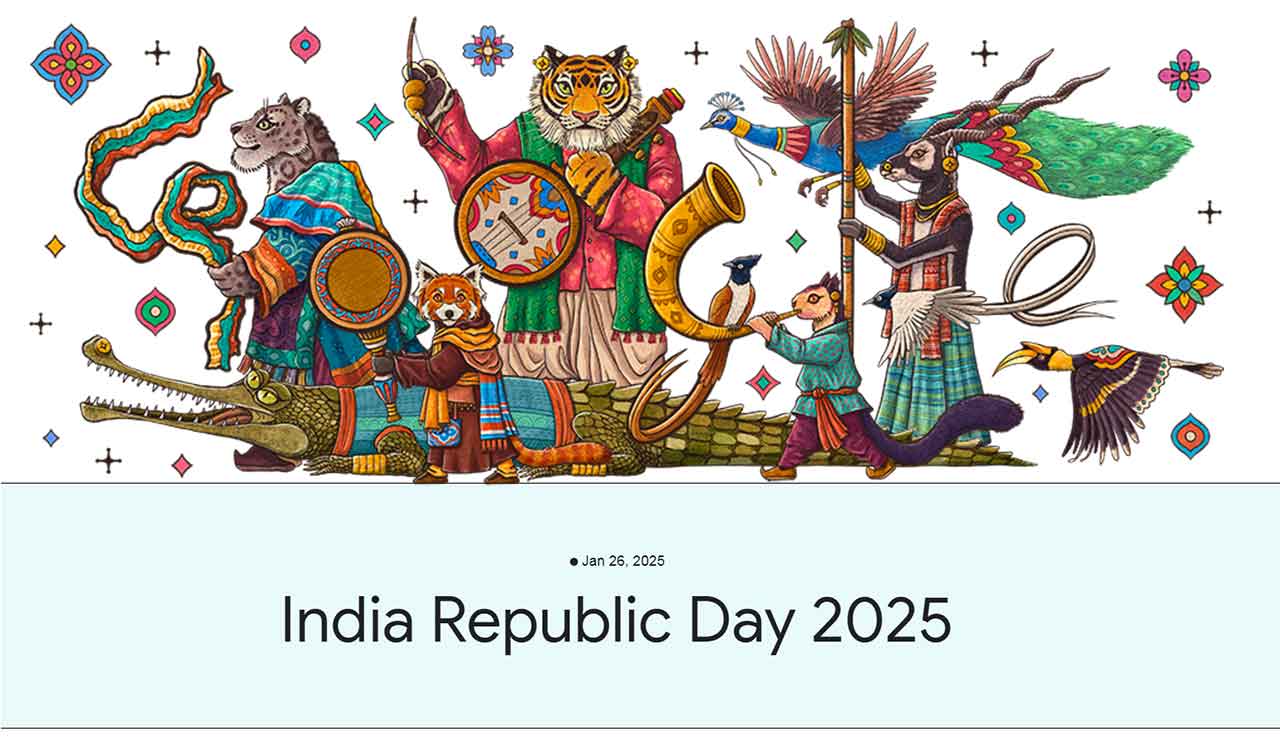 Google Doodle Celebrates India's 76th Republic Day with Unique Wildlife Parade