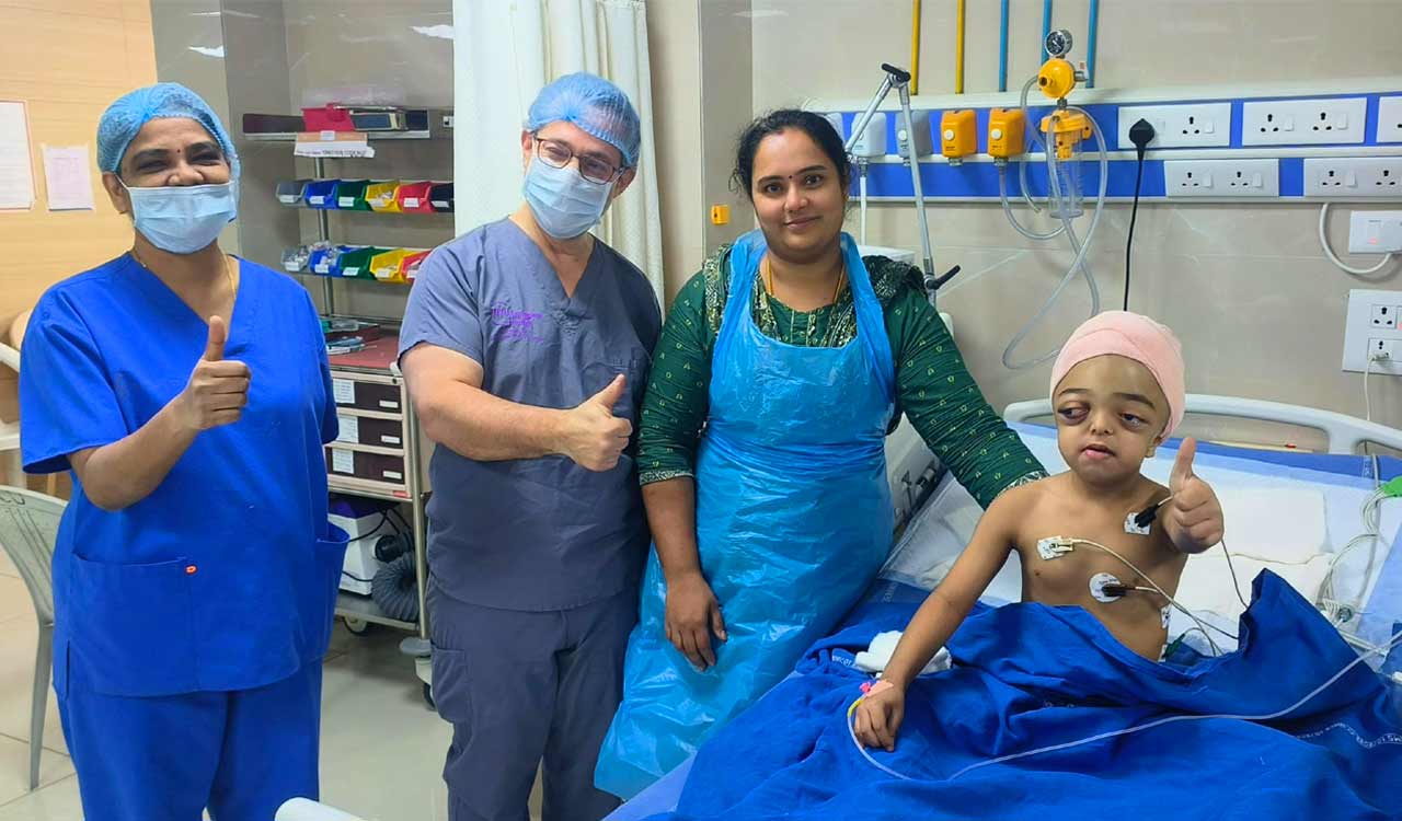 Hyderabad: Life-saving facial reconstruction surgery performed on 7-year-old boy at NIMS