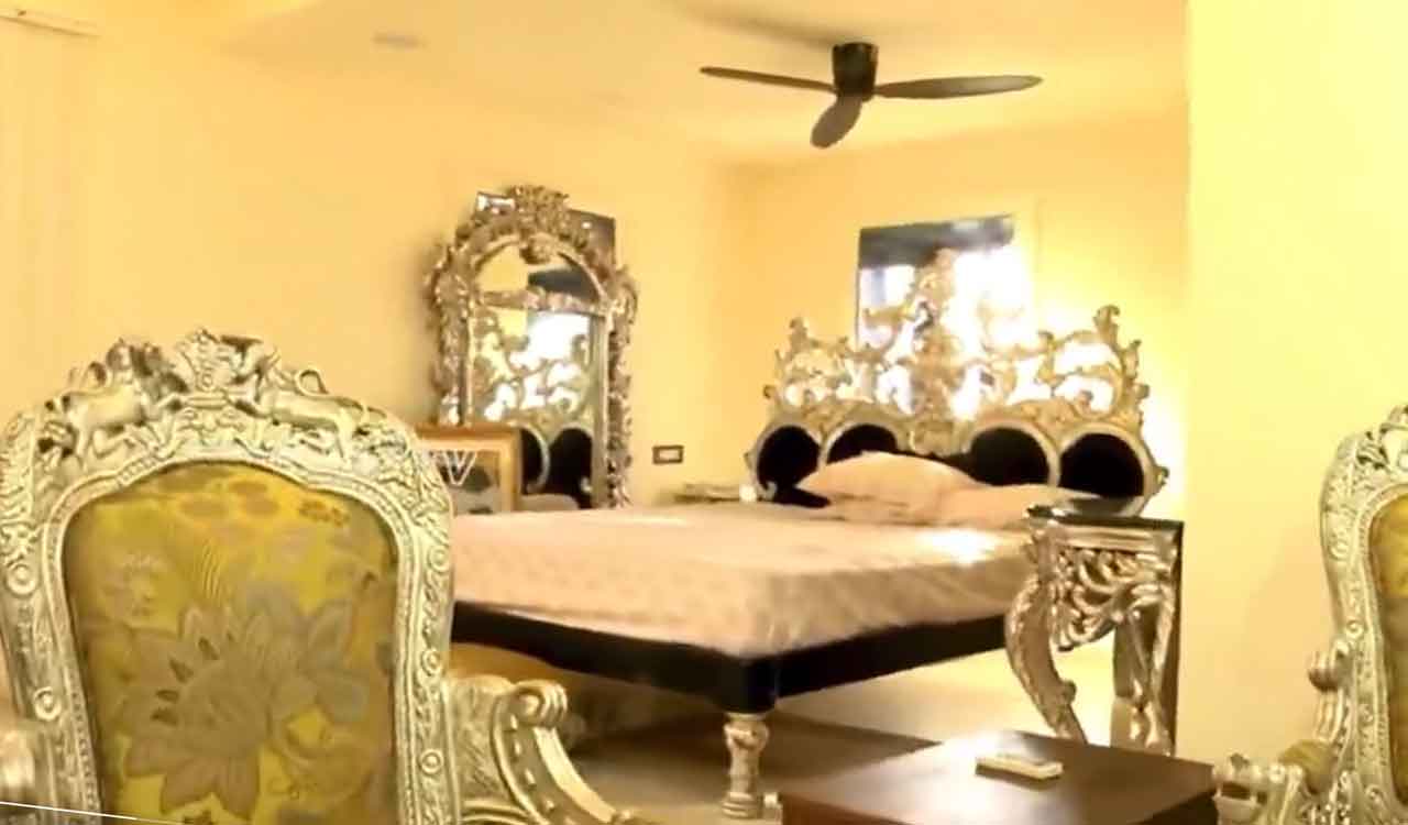 Silver cot, silver chairs, silver everything in Congress MLA Anirudh Reddy’s bedroom; Take a look