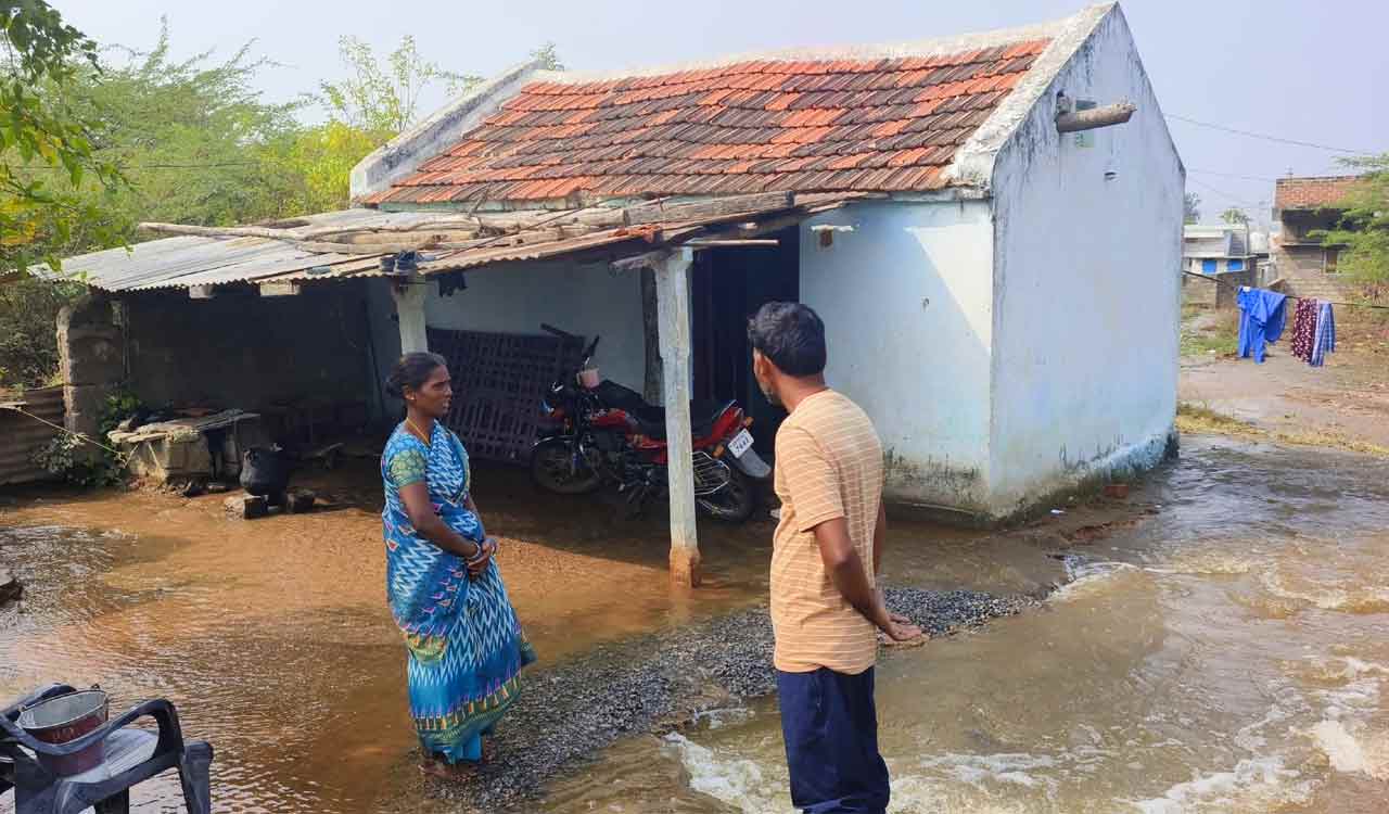 Karimnagar: Canal breach floods Mannempally village, causing damage to homes and fields