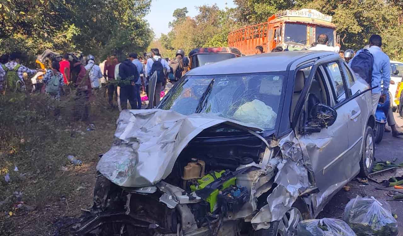 Medak: Three women killed, several injured as speeding car collides with autos near Narsapur