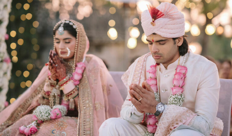 Neeraj Chopra and Himani Mor. Photo: X