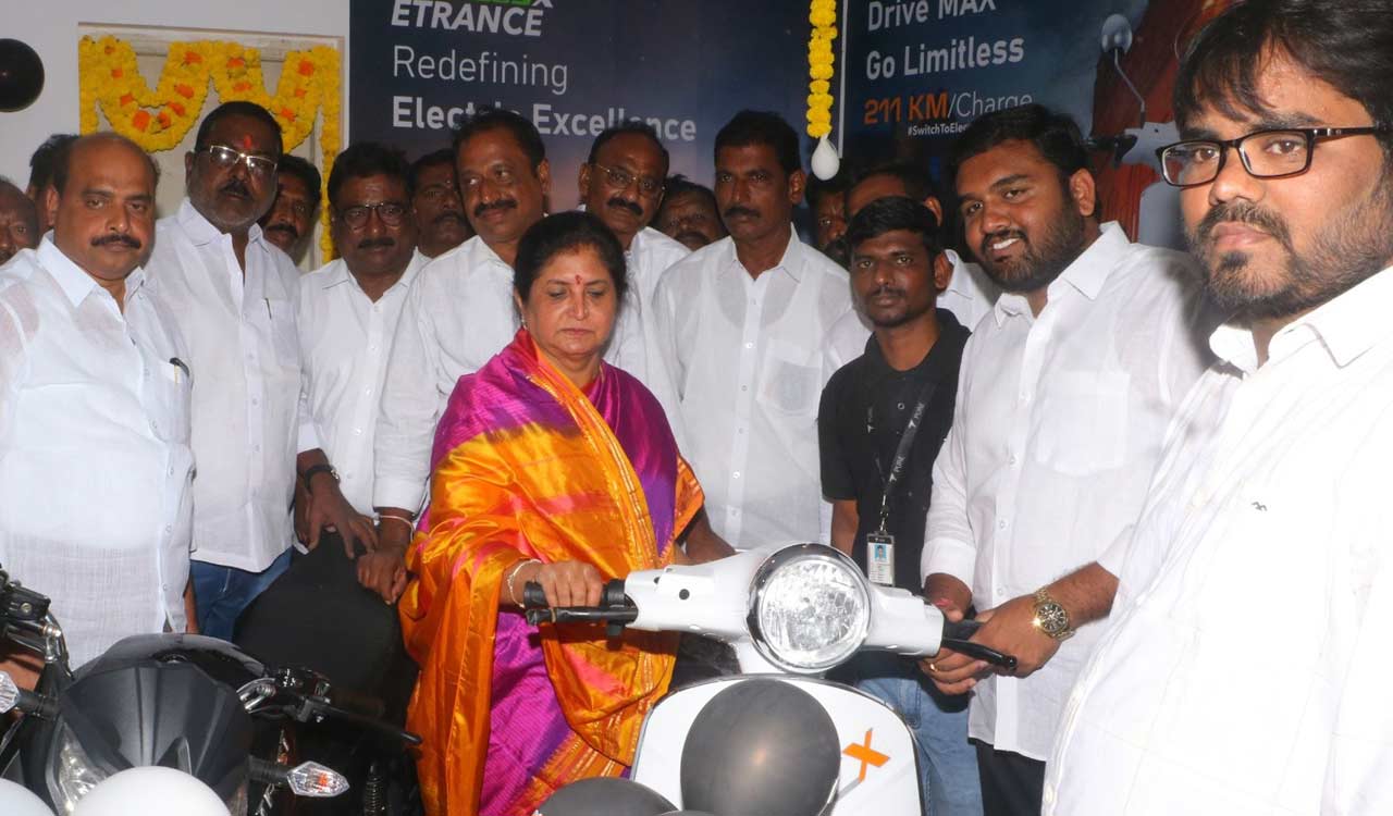 Electric bike maker Pure EV opens showroom in Khammam