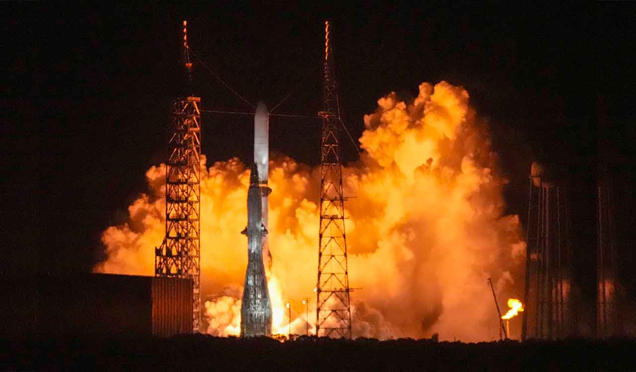 Jeff Bezos’ Blue Origin launches massive rocket on first test flight