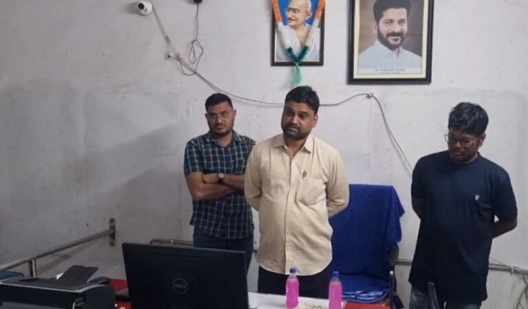 Two revenue officials were nabbed by ACB while accepting bribe in Jagitial