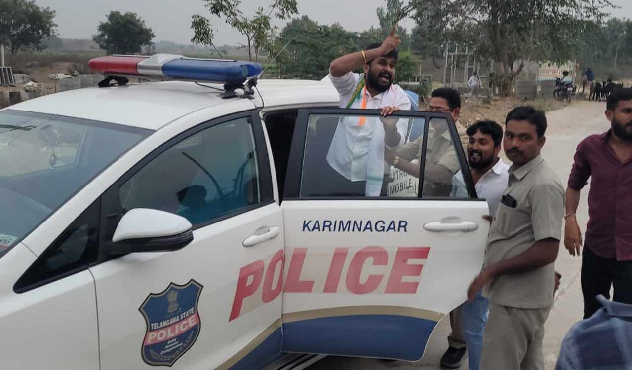 Youth Congress activists try to attack former BRS MLA’s residence in Karimnagar