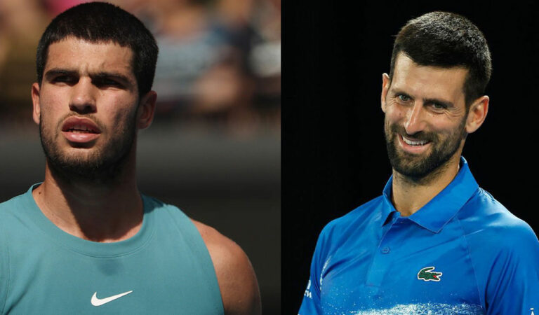 Alcaraz advanced to his 10th Grand Slam quarterfinal after Jack Draper retired with a hip injury, while Djokovic beat Jiri Lehecka 6-3, 6-4, 7-6(4) to progress.