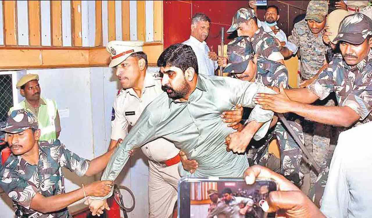 Three cases registered against BRS MLA Padi Kaushik Reddy in Karimnagar