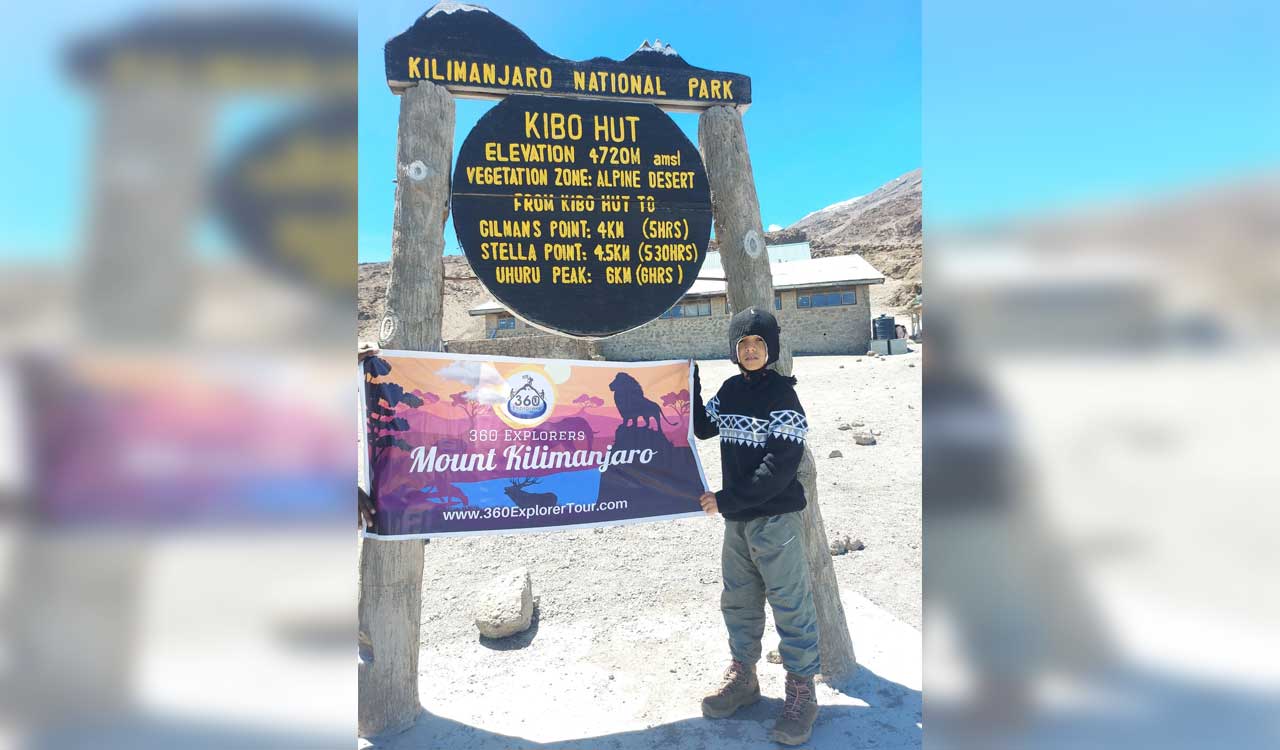 Eight-year-old boy from Telangana’s Siddipet reaches Gilman’s Point on Mount Kilimanjaro