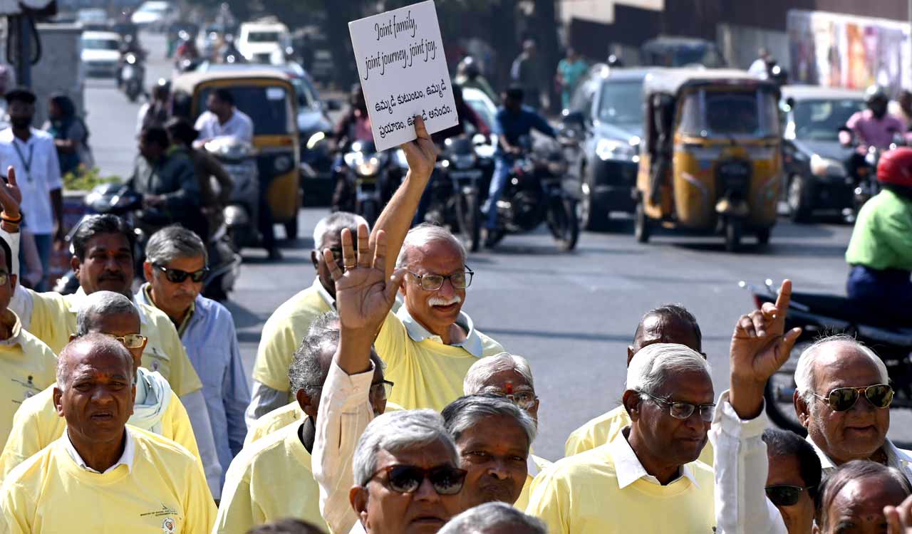 Over 400 senior citizens take part in walkathon as part of International Day of Older Persons