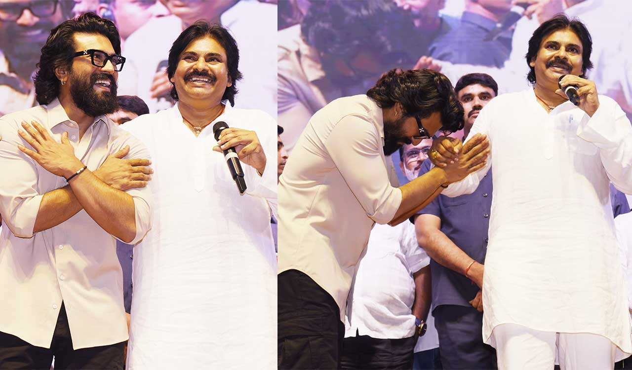 Ram Charan and Pawan Kalyan’s bond, a feast to watch on stage