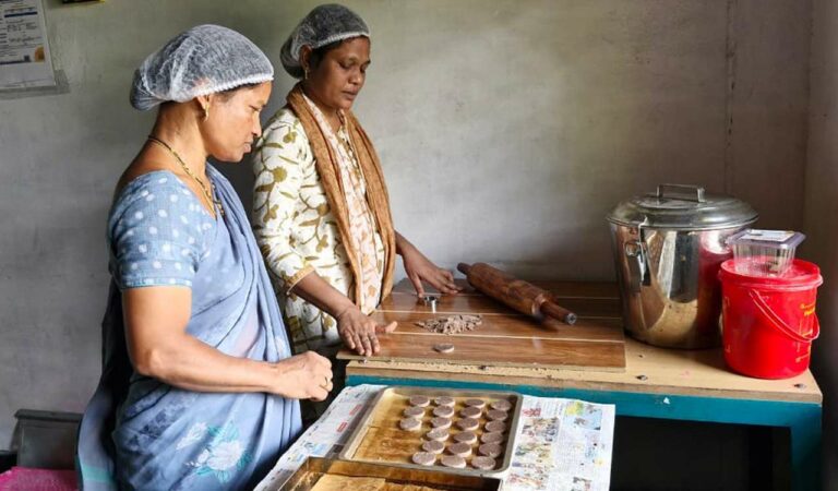 Women Making Millet Biscuit