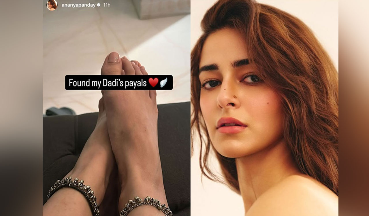 Ananya Panday shares picture of her wearing her ‘dadi’s payal’