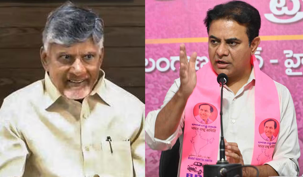KT Rama Rao thanks AP CM Chandrababu Naidu for acknowledging Telangana’s progress under BRS regime