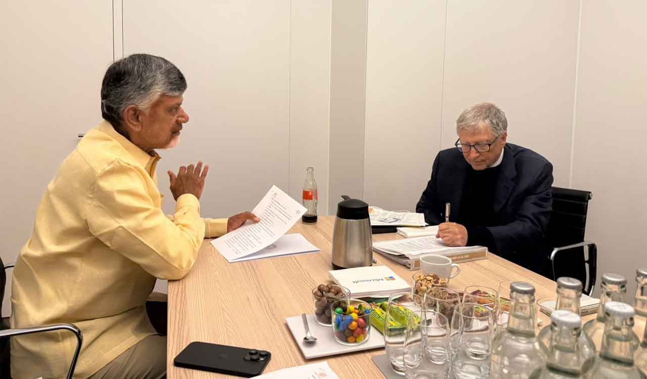 Andhra Chief Minister Chandrababu Naidu thanks Bill Gates
