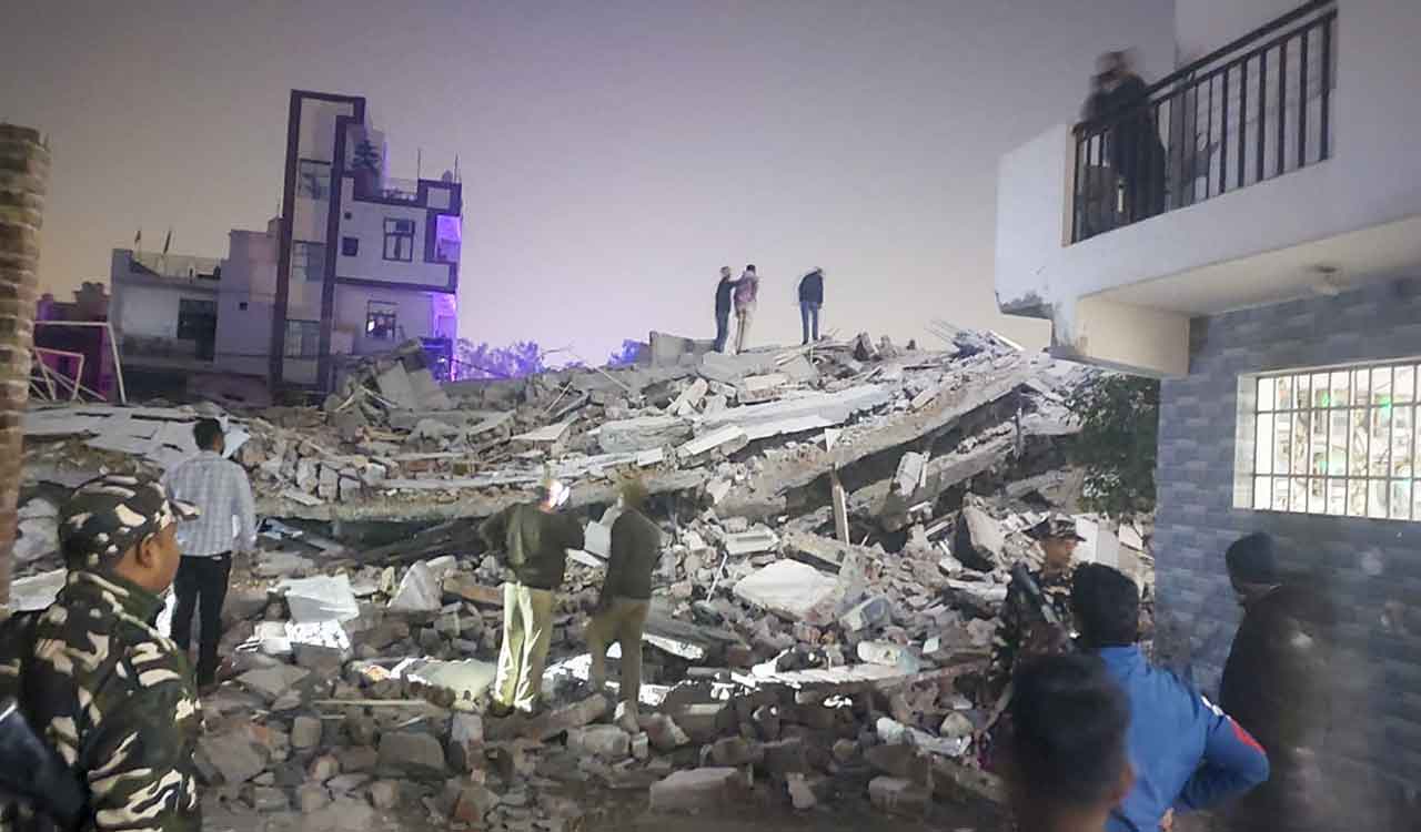 Four-storey building collapses in Delhi’s Burari, 10 rescued