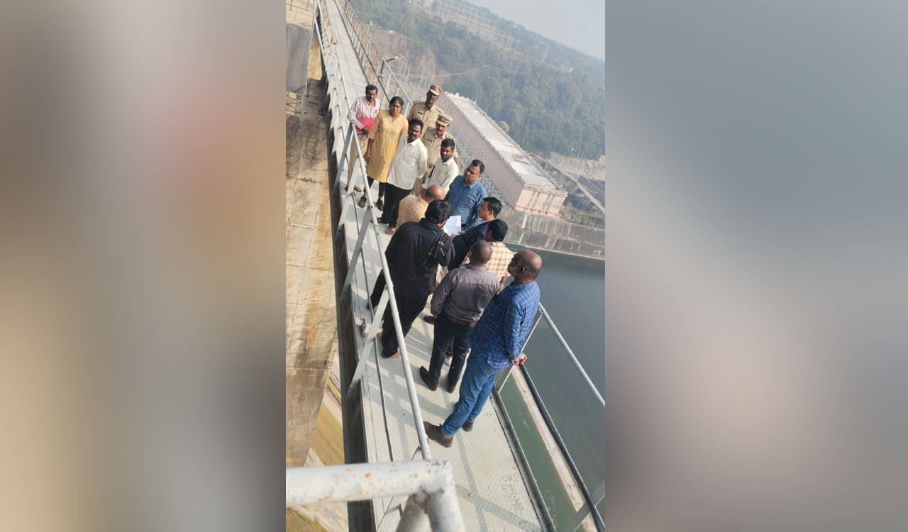 Central Water Commission team inspects Nagarjuna Sagar, Srisailam projects