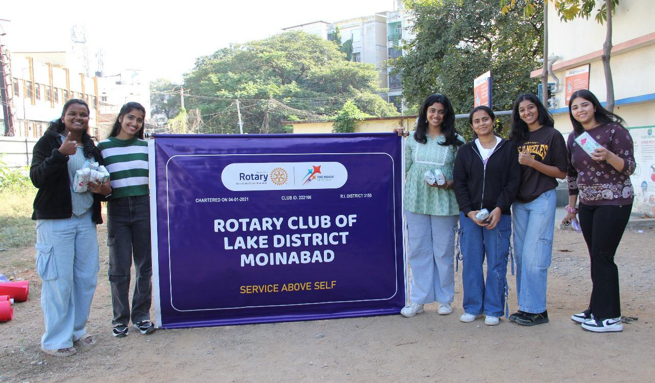 Rotary Club of Lake District Moinabad distributes sanitary pads to support young girls