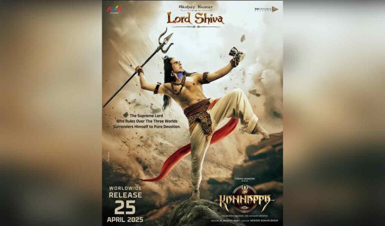 Kannappa, starring Manchu Vishnu in the lead role, will be released in six languages: Telugu, Tamil, Malayalam, Kannada, Hindi and English.