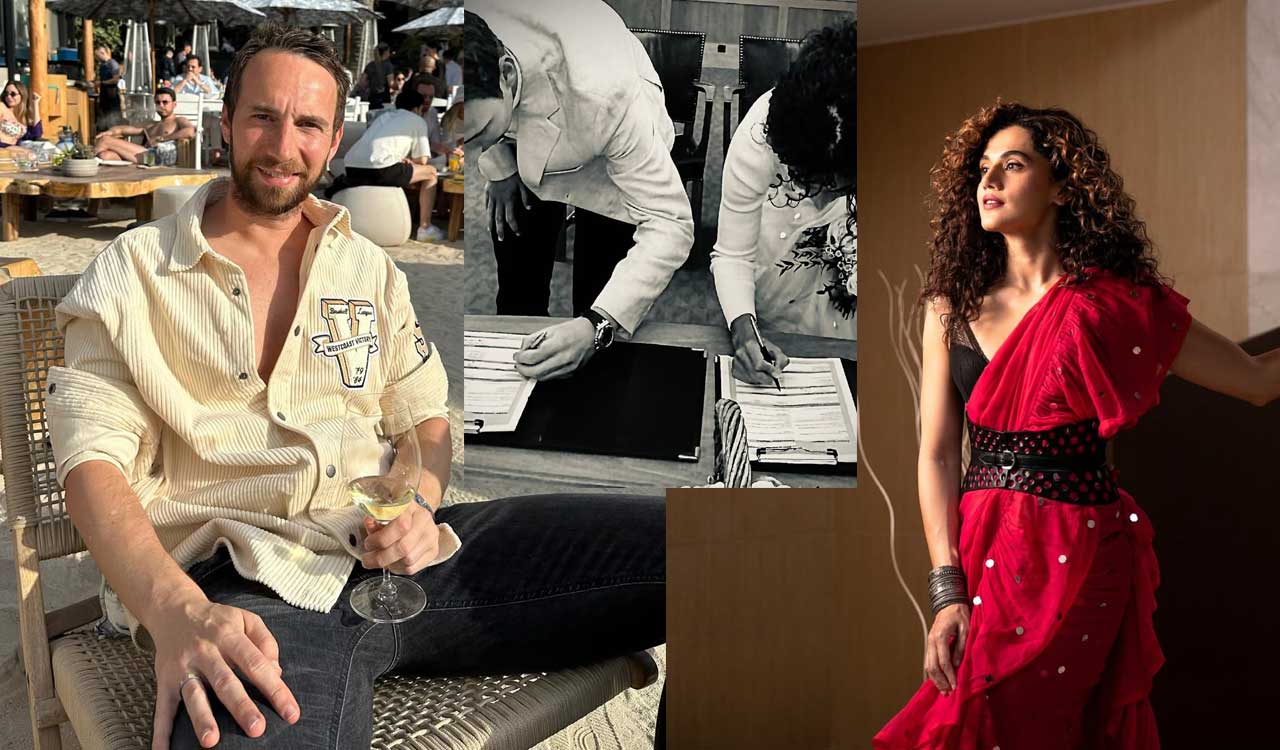 Taapsee’s husband Mathias welcomes 2025 with their unseen wedding pic