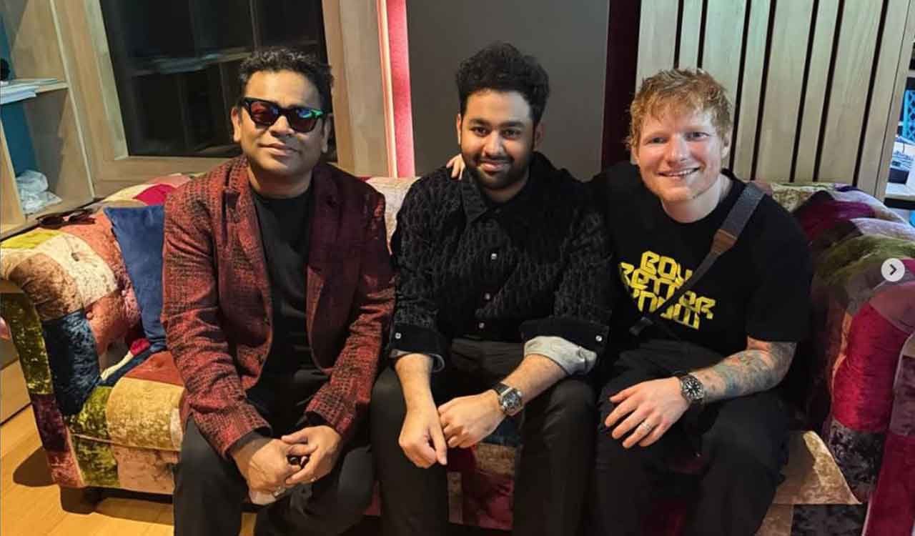 Ed Sheeran meets AR Rahman ahead of his Chennai concert